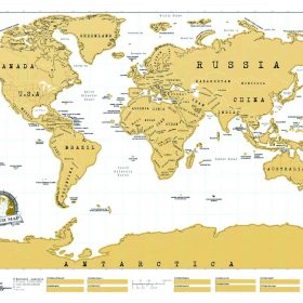Scratch Map Travel World Luckies of London Original
