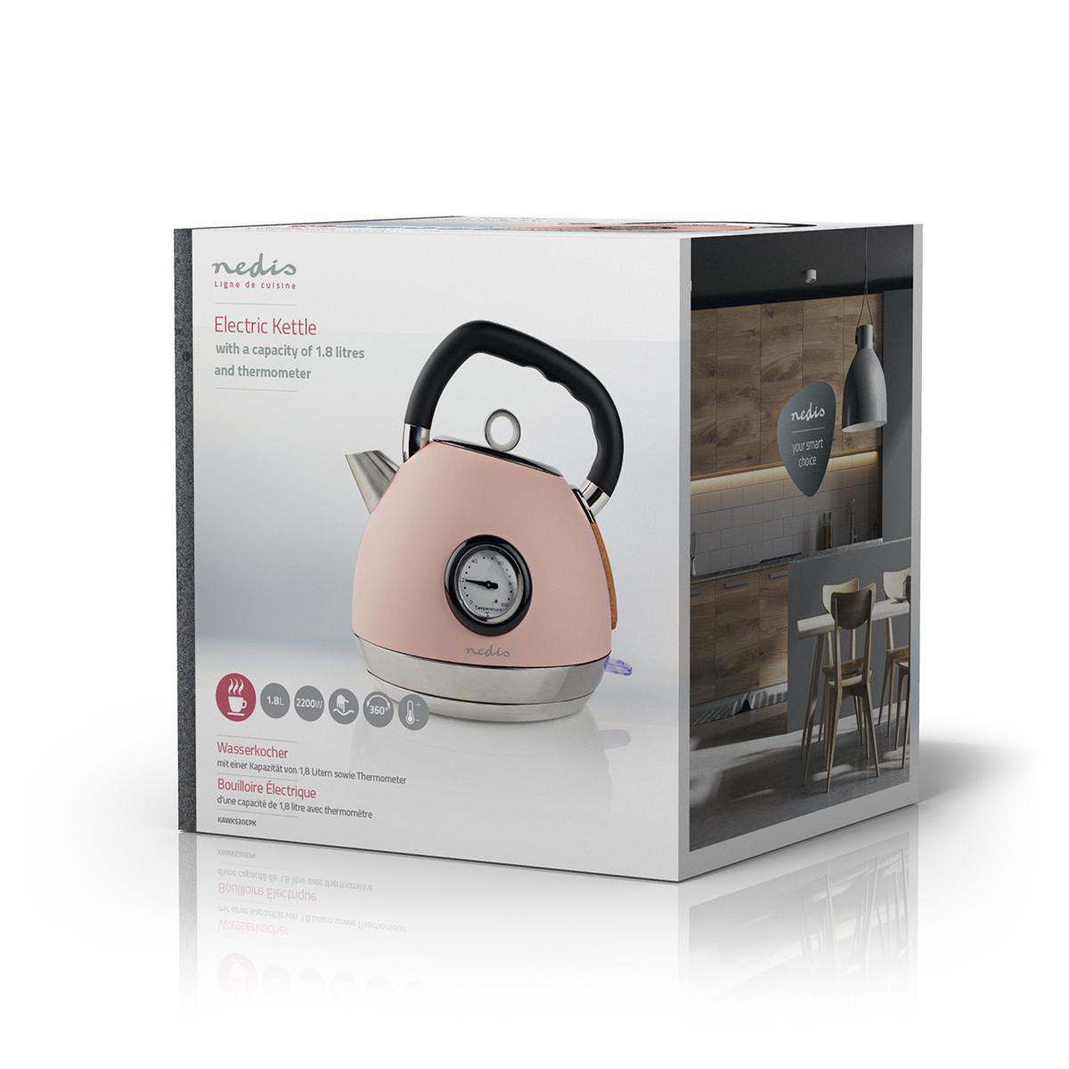 Kettle Water Cooker Colour Retro Nedis