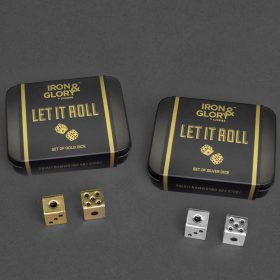 Dice Set Silver Gold Iron Glory Let It Roll