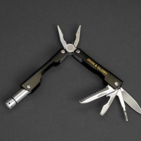 Multi Tool LED Tooled UP Silver Black Iron Glory