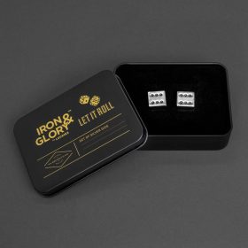 Dice Set Silver Gold Iron Glory Let It Roll