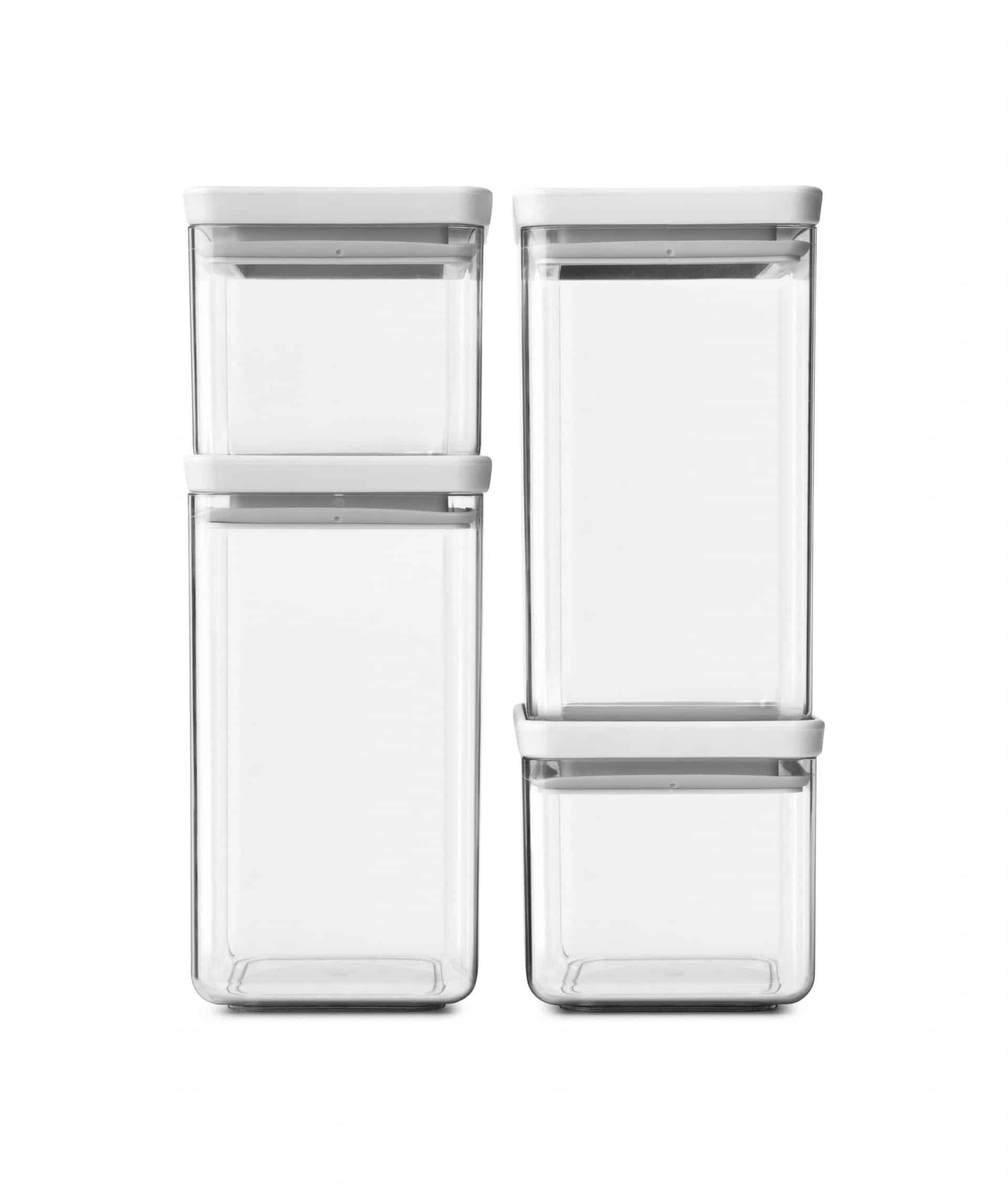 Storage Kitchen Jars Canister Set Brabantia Square LightGrey