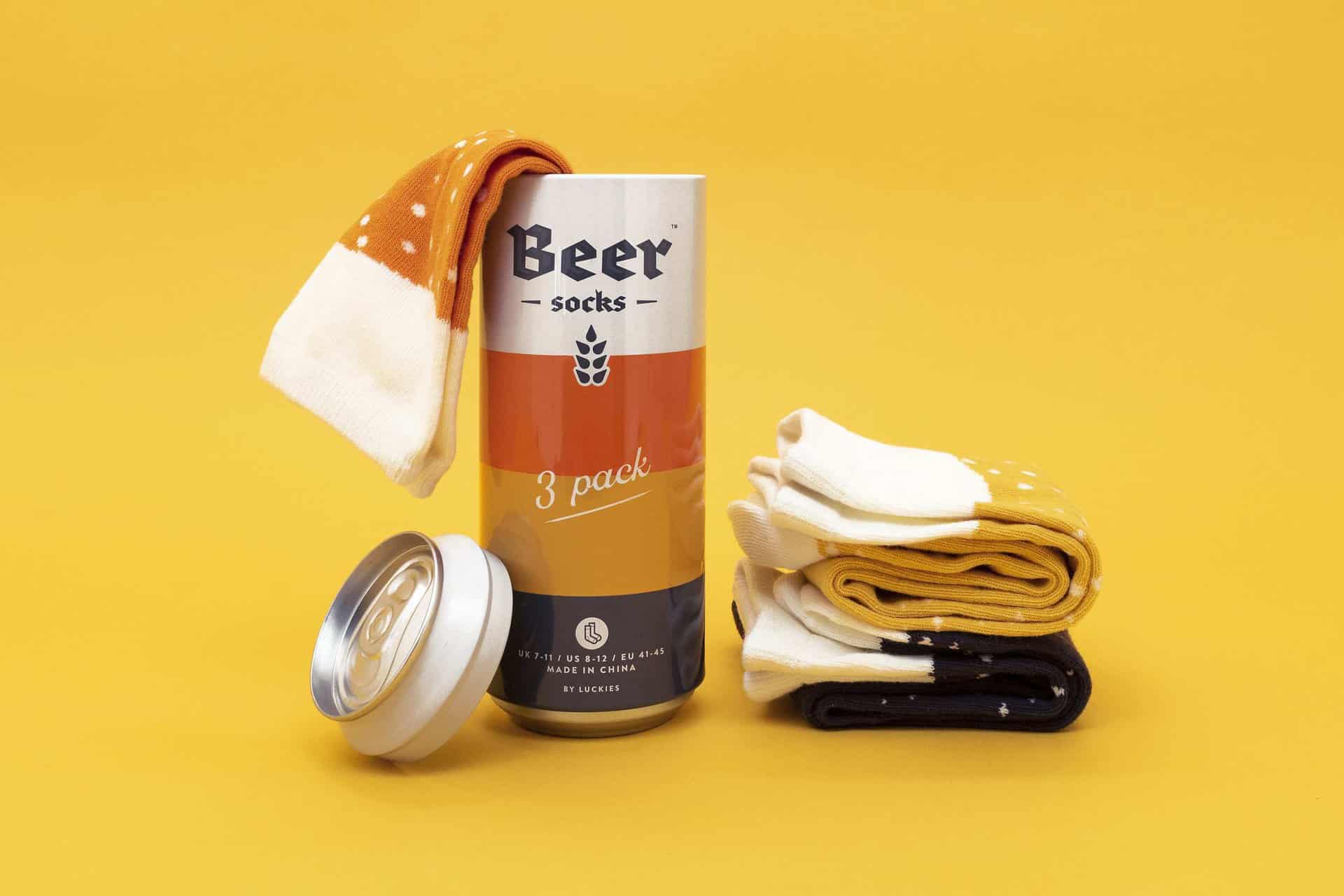 Luckies Beer Socks - 3 pairs in a can - Image 6