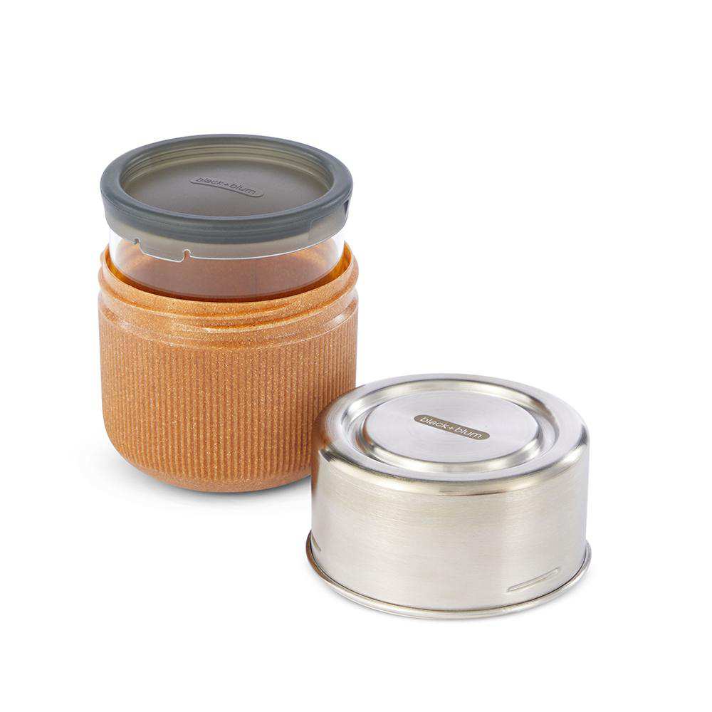 Glass Lunch Pot 450ml Black Blum