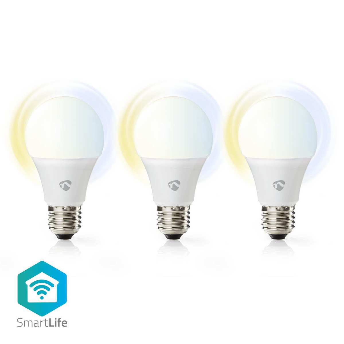 Smart LED Bulb Wifi E27 White Warm Cool 800lm Nedis