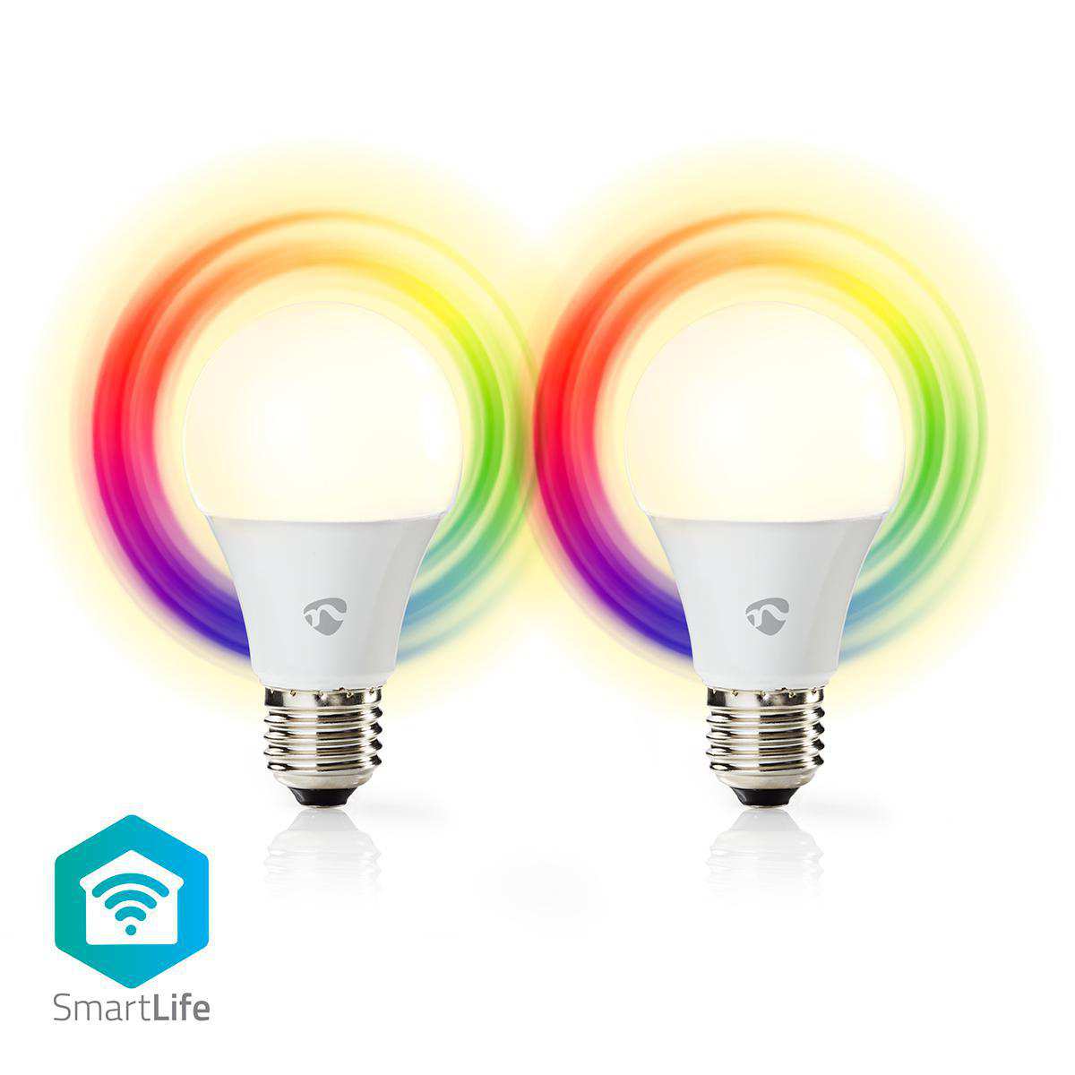 Smart LED Bulb Wifi E27 RGBW Colour 470lm Nedis