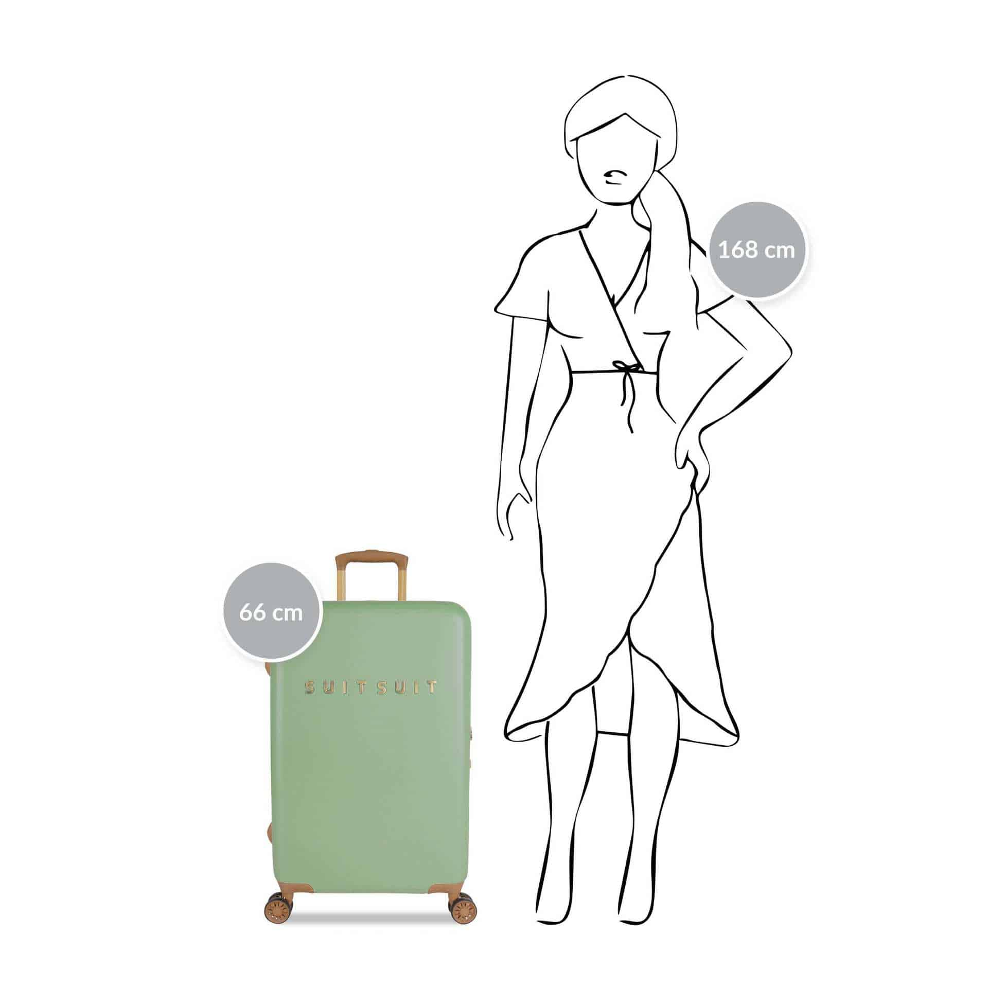 Trendy Female Suitcase 66cm SuitSuitd Fabulous Seventies