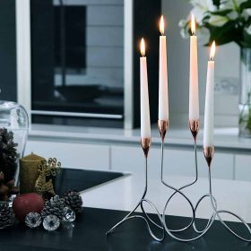 Black Blum Candelabra Chrome Copper