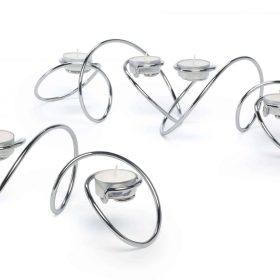 Black Blum T-Loop Candle Holder Chrome LOOP Maison