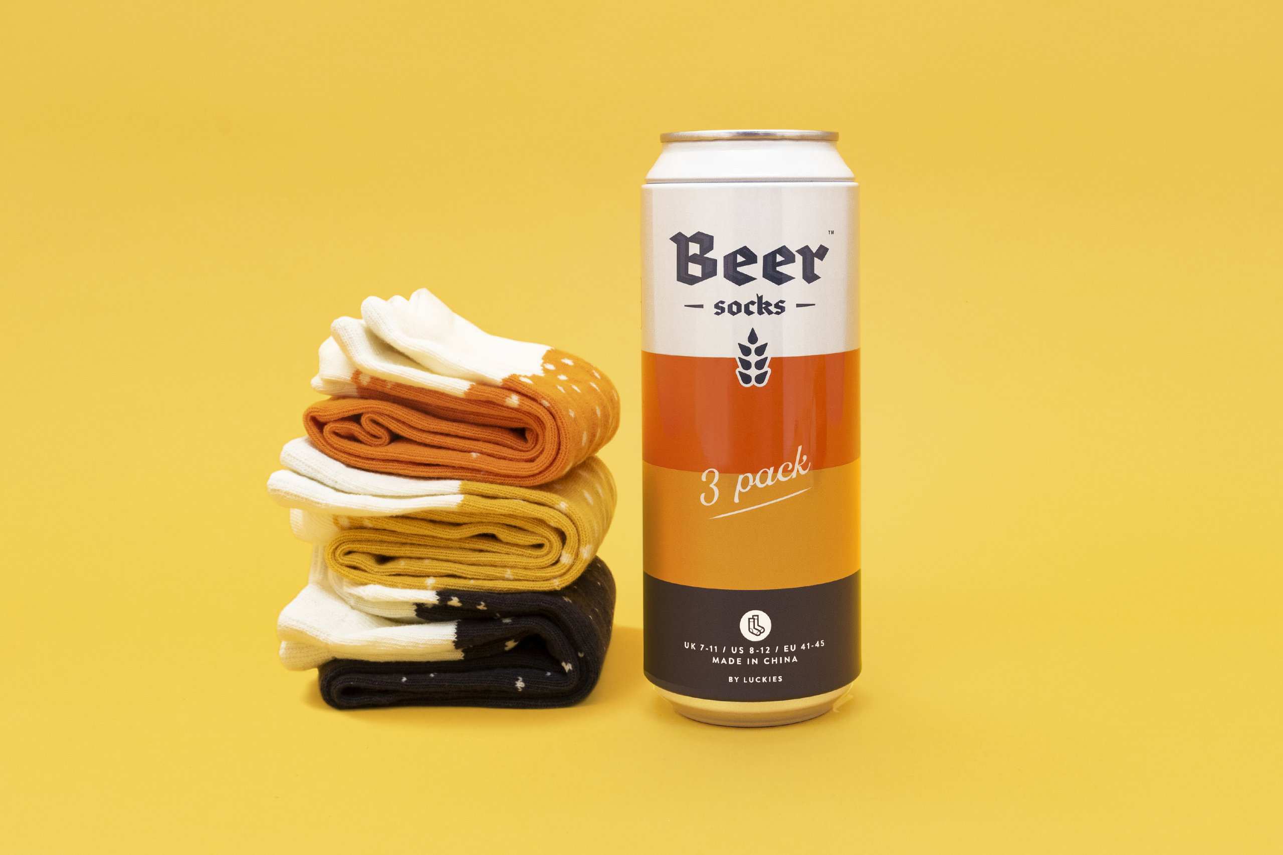 Beer Socks Set 3 pairs Luckies Beer Can