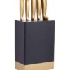Brass Copper Colour Kitchen Knife Set with Block MasterClass