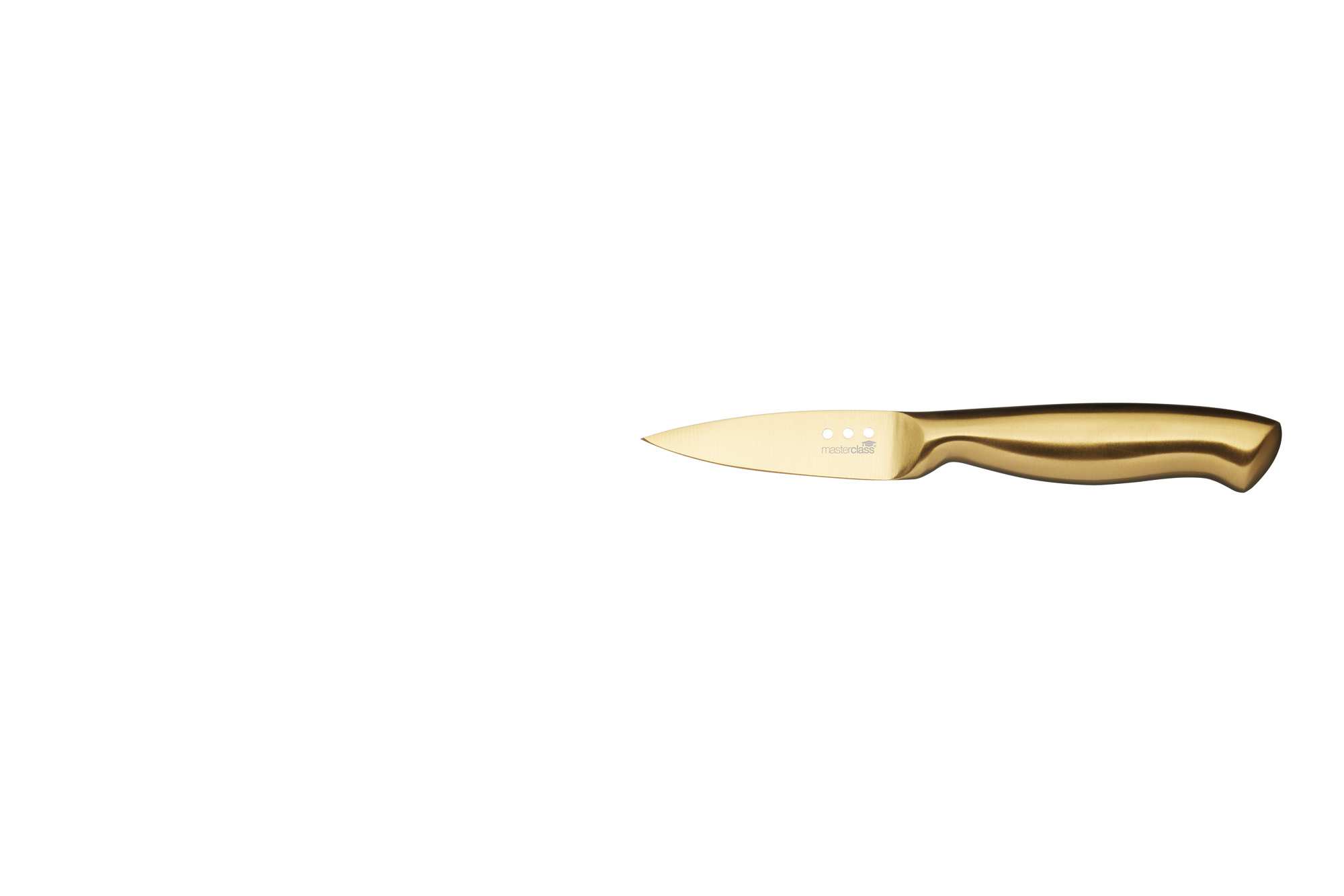 Brass Copper Colour Kitchen Knife Set with Block MasterClass