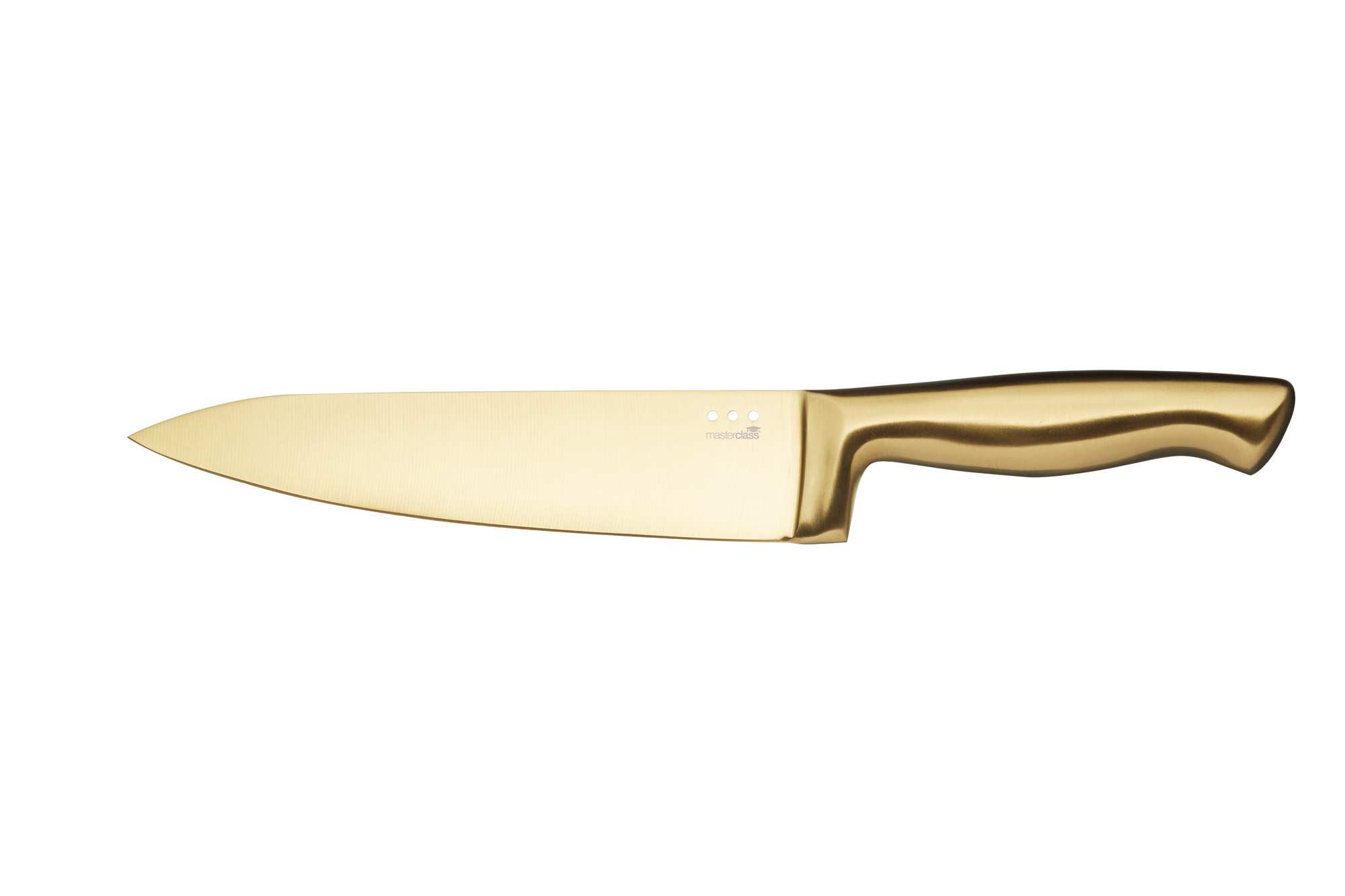 Brass Copper Colour Kitchen Knife Set with Block MasterClass