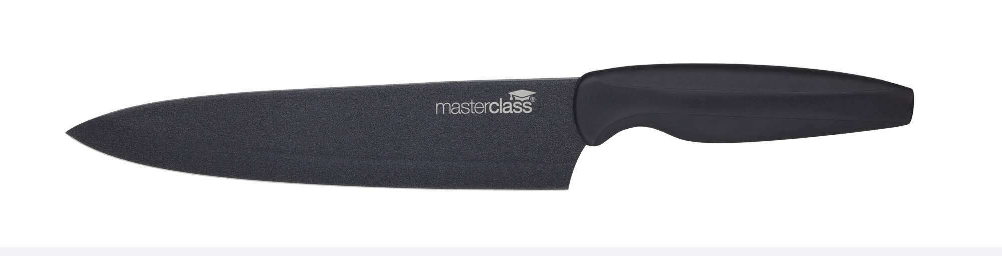 Black Kitchen Knife Set Stand MasterClass Agudo
