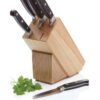 Knife Set Oak Wook Block MasterClass Halo