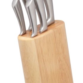 Kitchen Knife Set in Wooden Block MasterClass Sabre