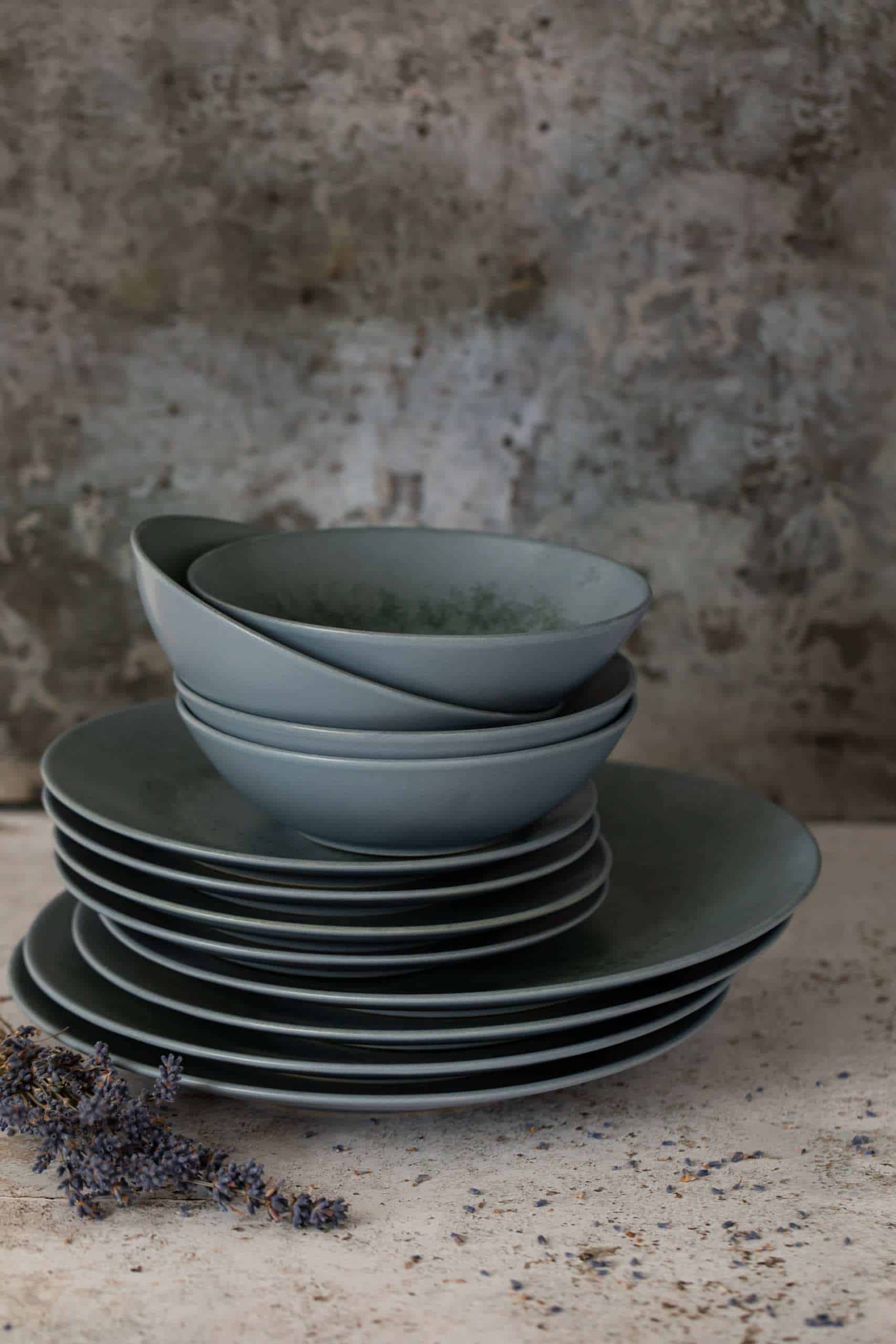 Stoneware Blue Dinner Set Tableware Mikasa Set