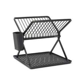 Dish Washing Rack Dryer Foldeable Brabantia Dark Grey