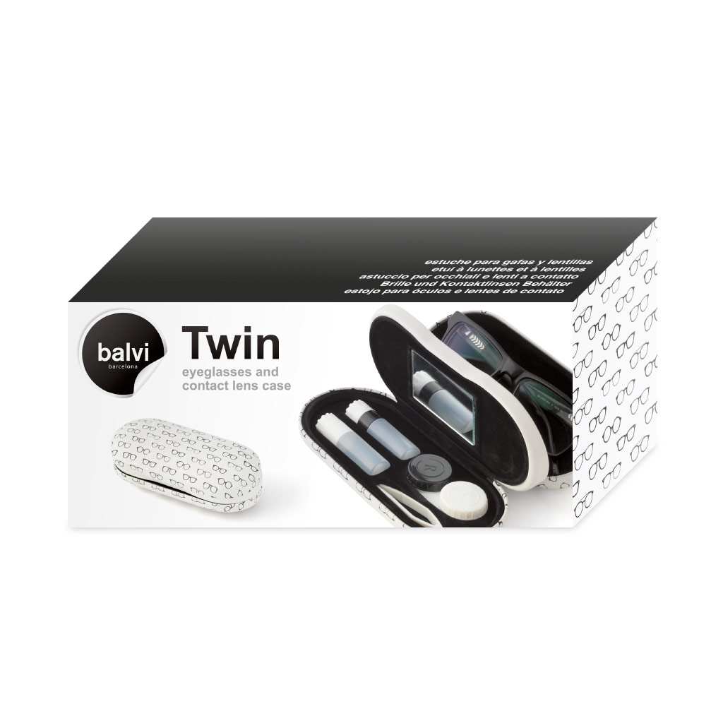 Glasses Contactlens Case Balvi Twin Pattern