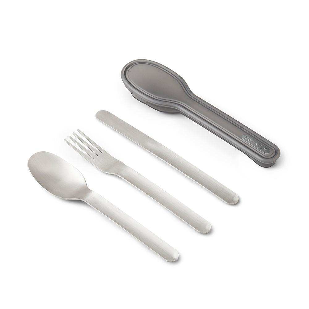 Stainless Steel Cutlery Set To Go Lunch Black Blum