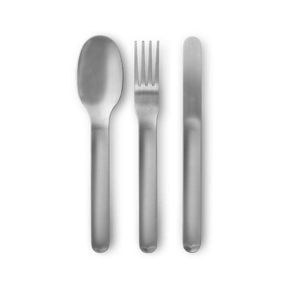 Stainless Steel Cutlery Set To Go Lunch Black Blum