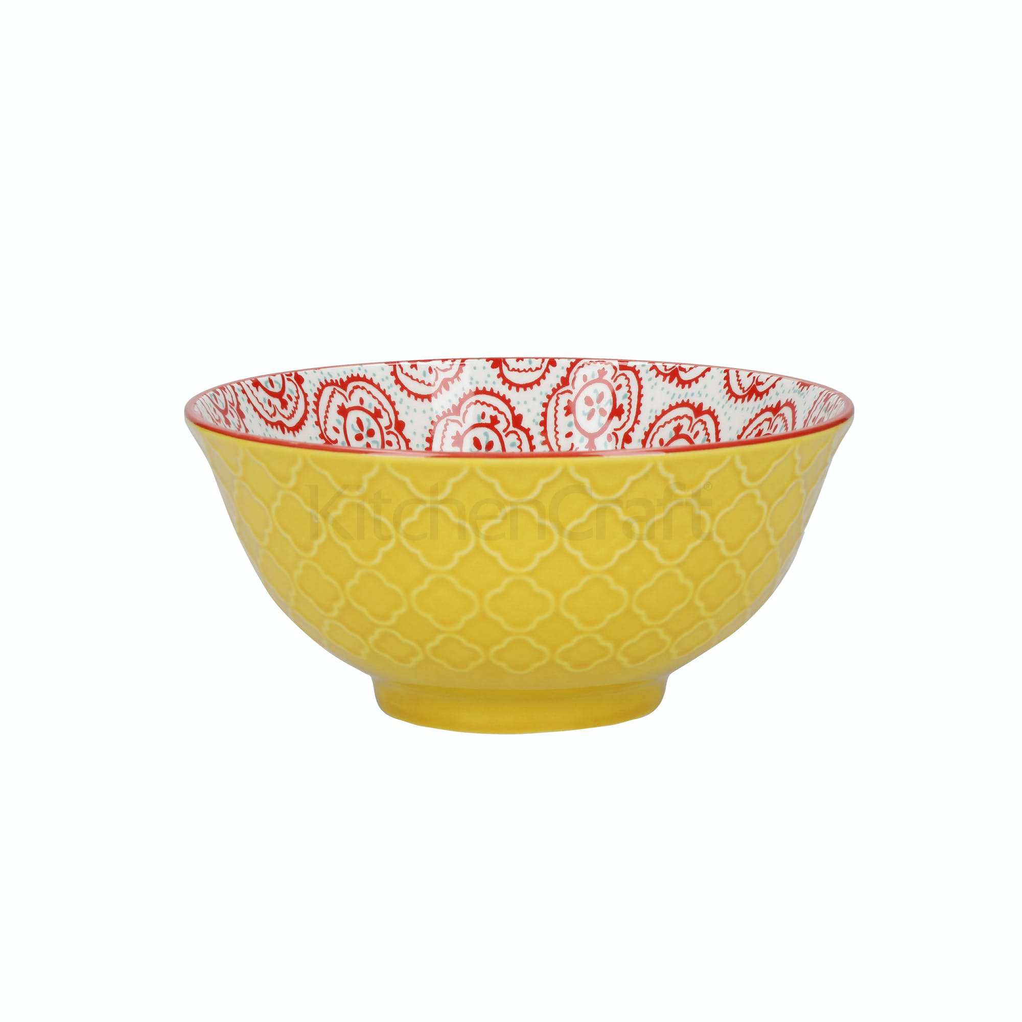 KitchenCraft Ceramic Cereal Bowl Bright Design - set 4 pcs - Image 8