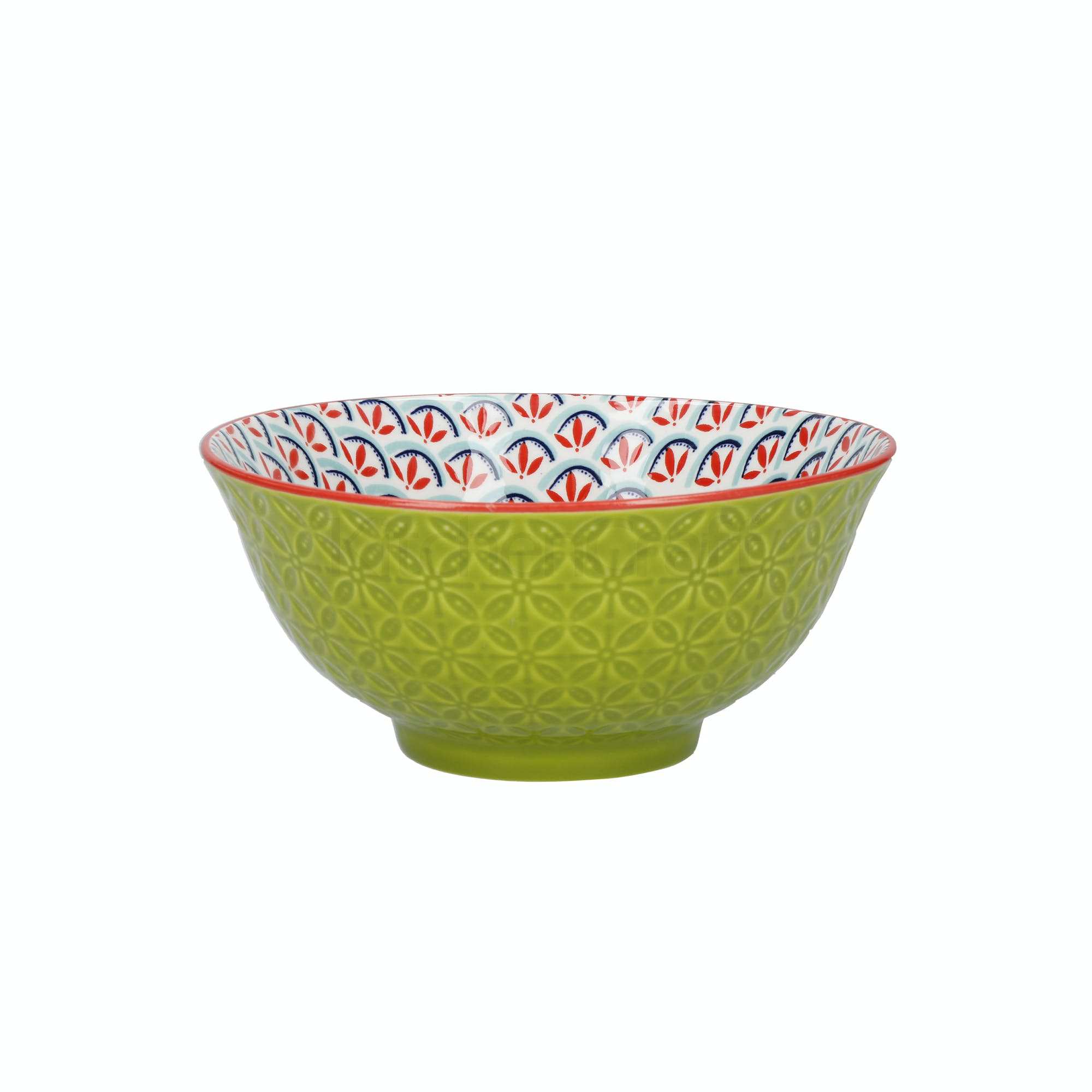 KitchenCraft Ceramic Cereal Bowl Bright Design - set 4 pcs - Image 6