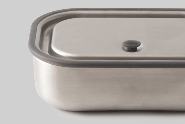 Sandwich Box Lunch Stainless Steel Large Black Blum