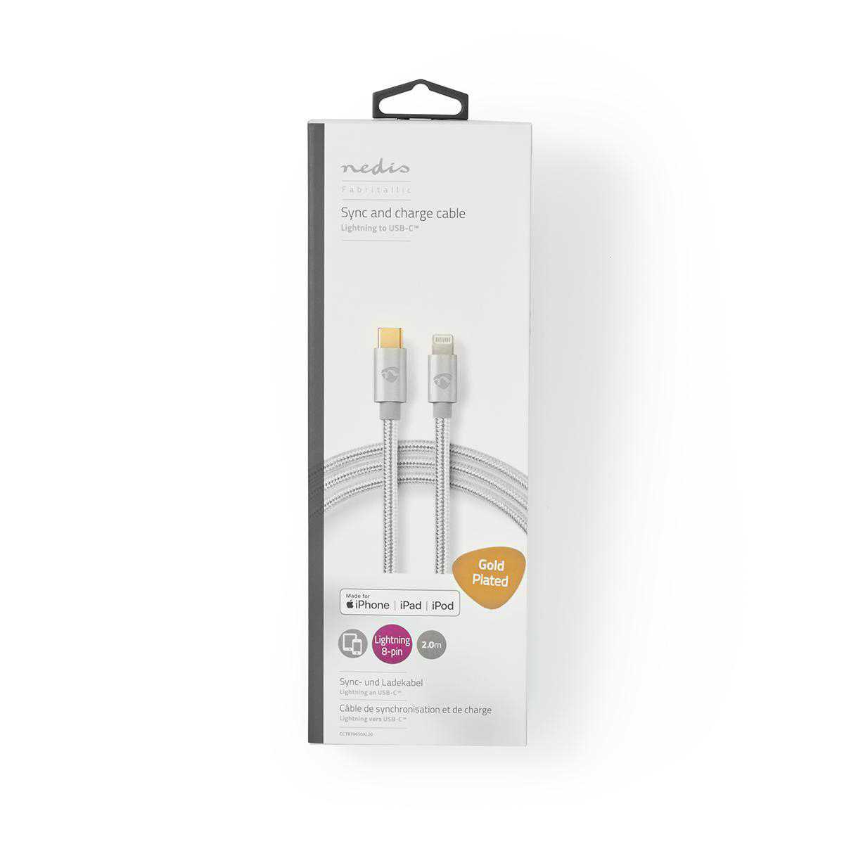 Nedis USB Cable USB Type C Apple Lightning 8pin 2.0m