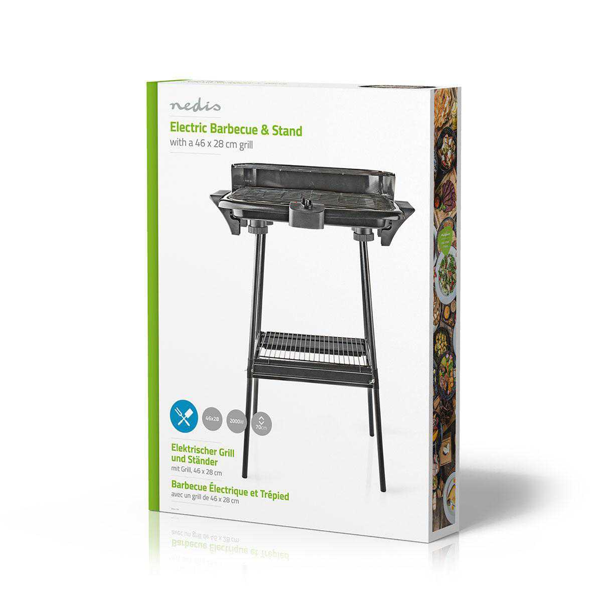 Nedis Electric Table BBQ Grill with Stand