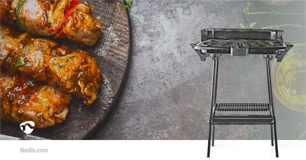 Nedis Electric Table BBQ Grill with Stand