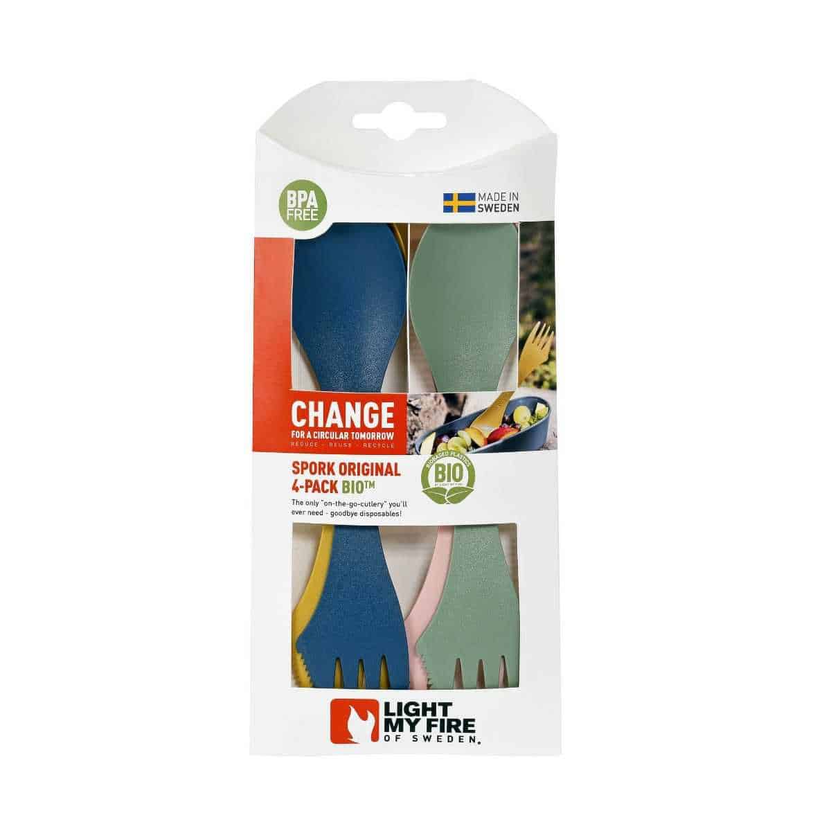 BIO 4 Pack Spork Light My Fire Nature