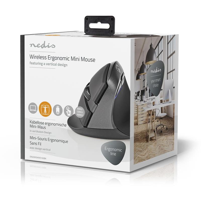 Nedis Wireless Mouse 800-1600dpi – 6 Buttons – Optical
