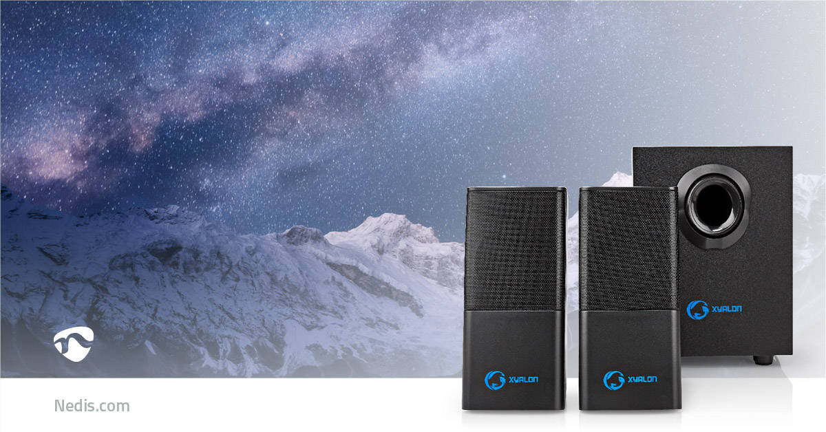 Nedis Gaming Speakers with Subwoofer – 30W – USB