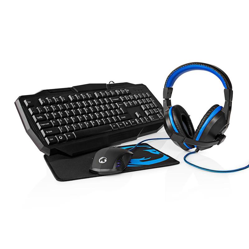 Nedis Gaming Combo Kit 4-in-1 – LED – US / QWERTY