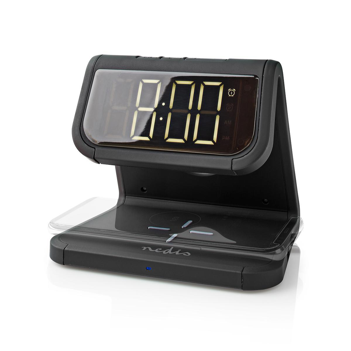 Nedis Alarm Clock with QI Wireless Charging
