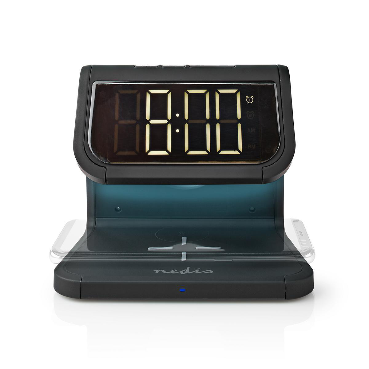 Nedis Alarm Clock with QI Wireless Charging