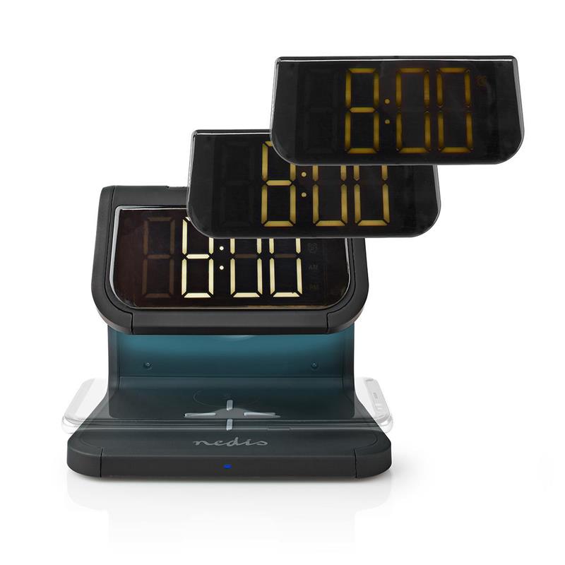 Nedis Alarm Clock with QI Wireless Charging