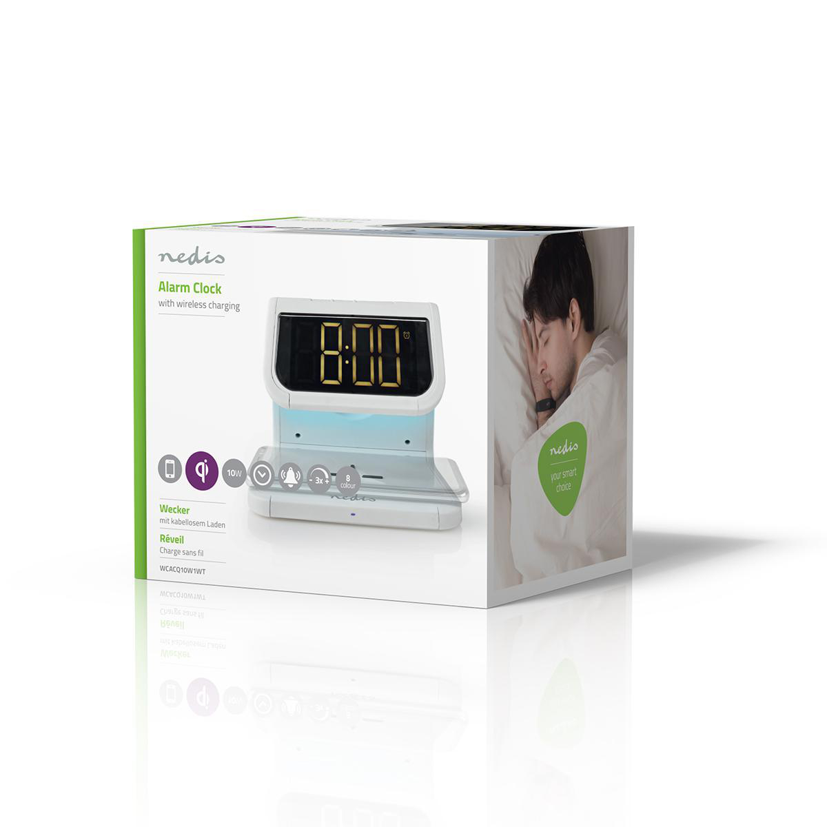 Nedis Alarm Clock with QI Wireless Charging - Image 17