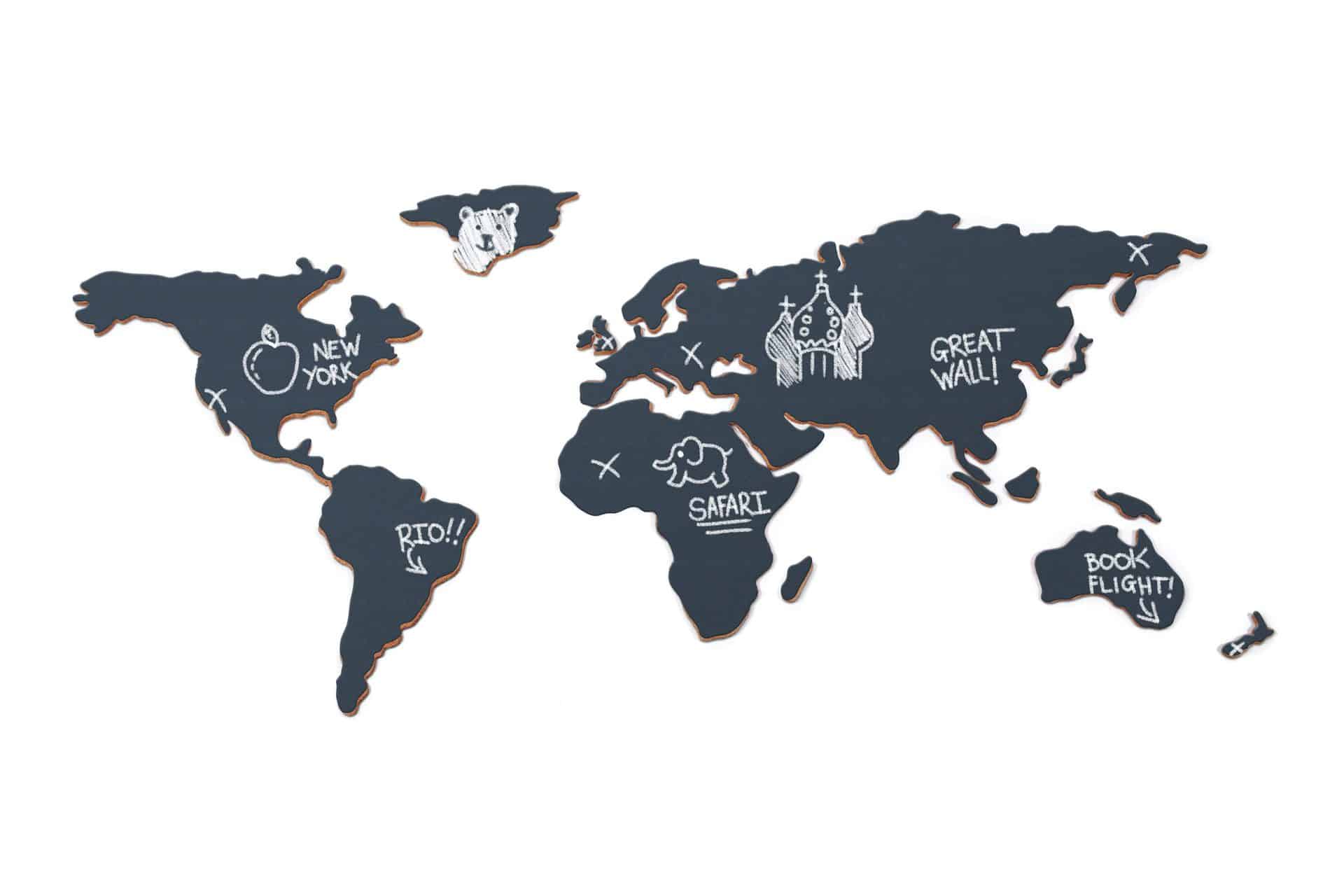 Luckies Chalkboard World Map
