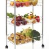 KitchenCraft Chrome Plated Three Tier Trolley