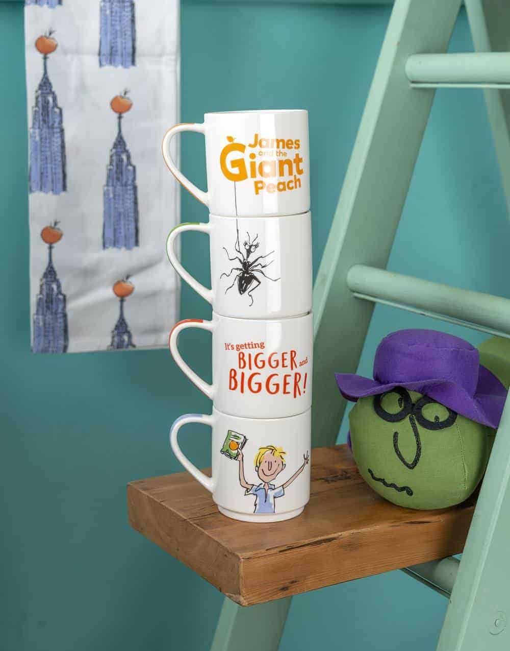 Roald Dahl Set 4 Stacking Mugs James & The Giant