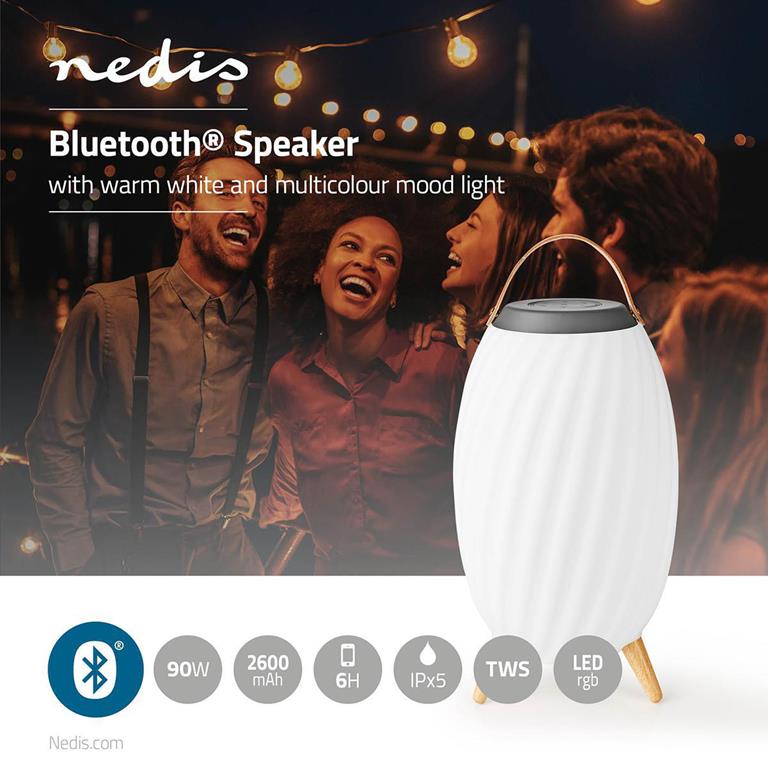 Nedis Bluetooth® Speaker with Mood Light – 90W