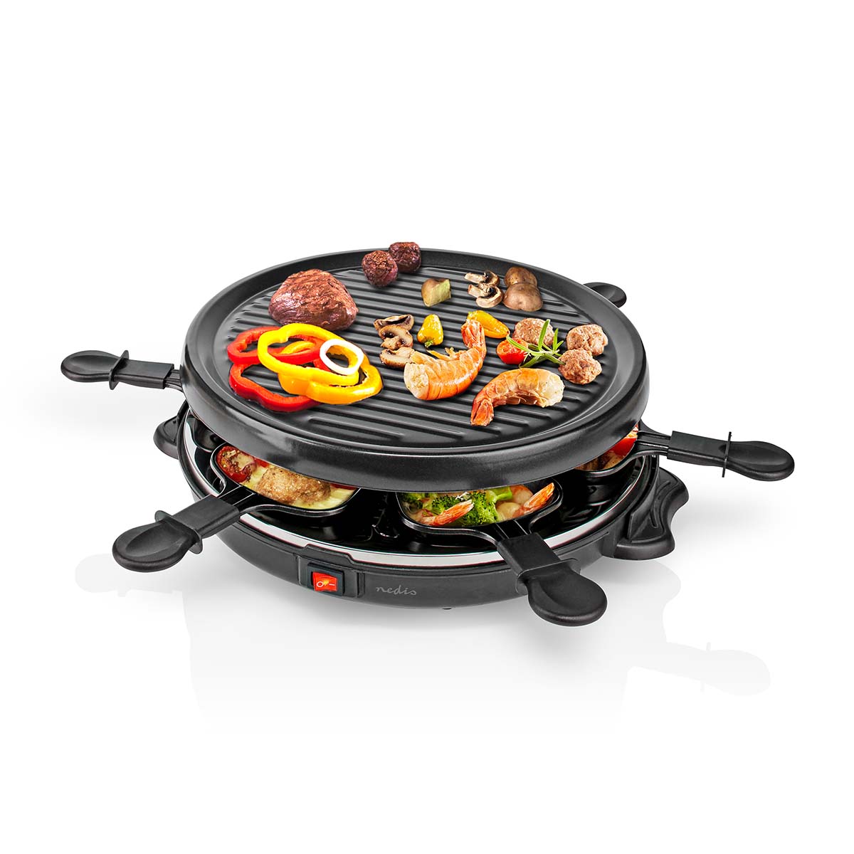 Nedis Gourmette Raclette Grill 6persons Round