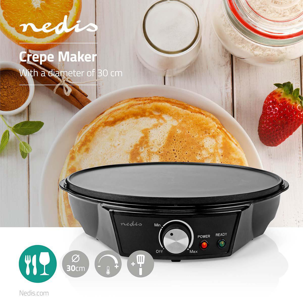 Nedis Crepe Maker Diameter 30cm 1200W
