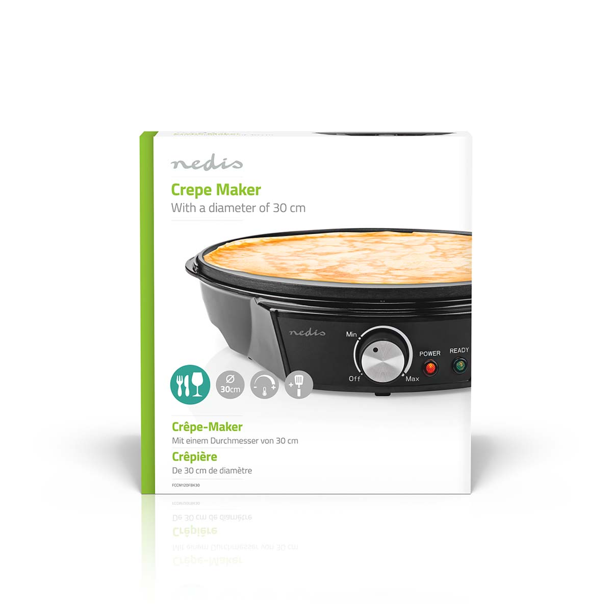 Nedis Crepe Maker Diameter 30cm 1200W