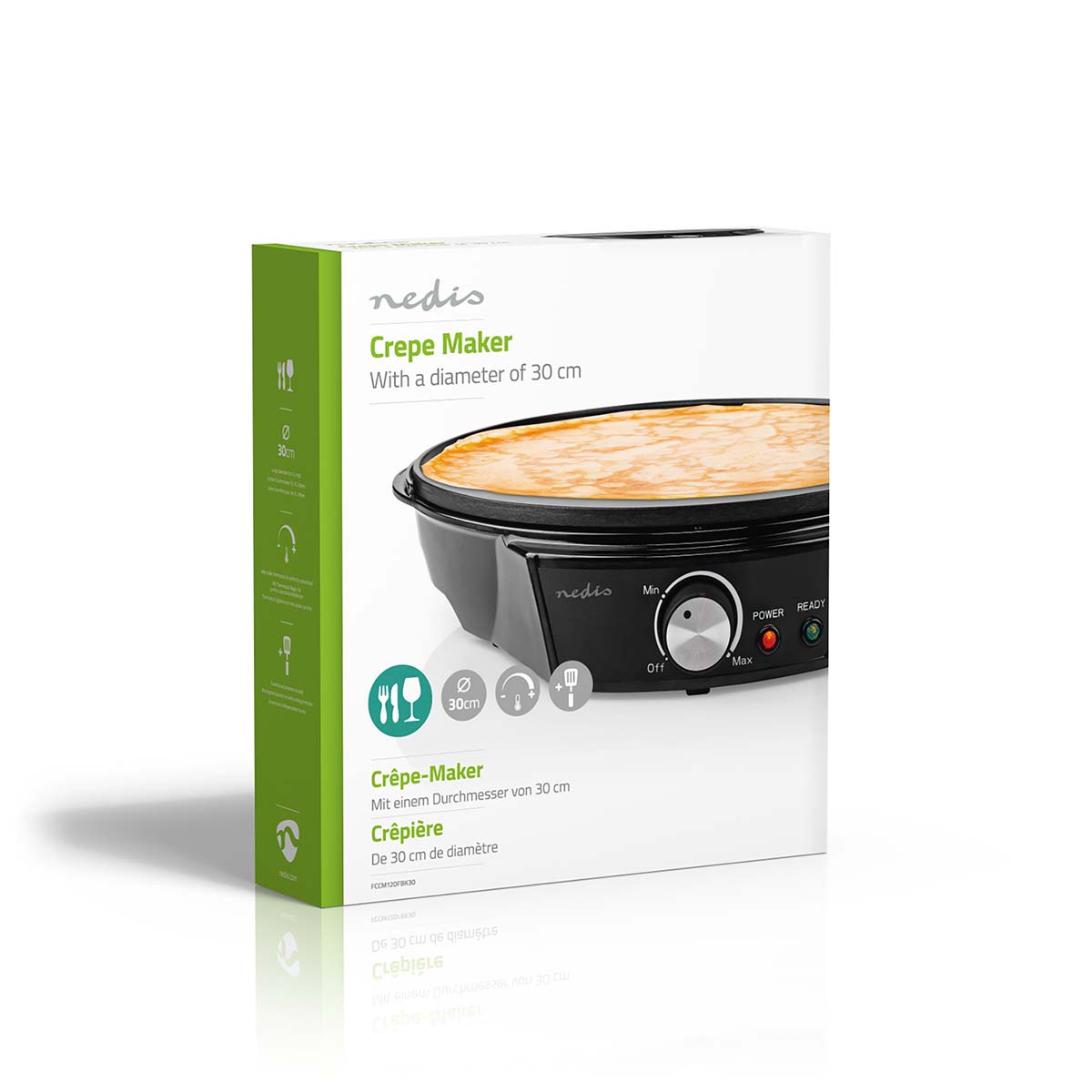 Nedis Crepe Maker Diameter 30cm 1200W