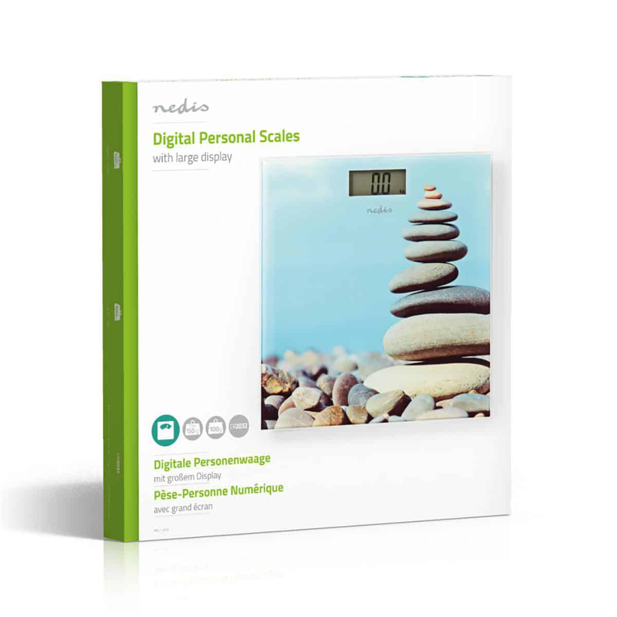 Nedis Personal Weight Scale Stones Design