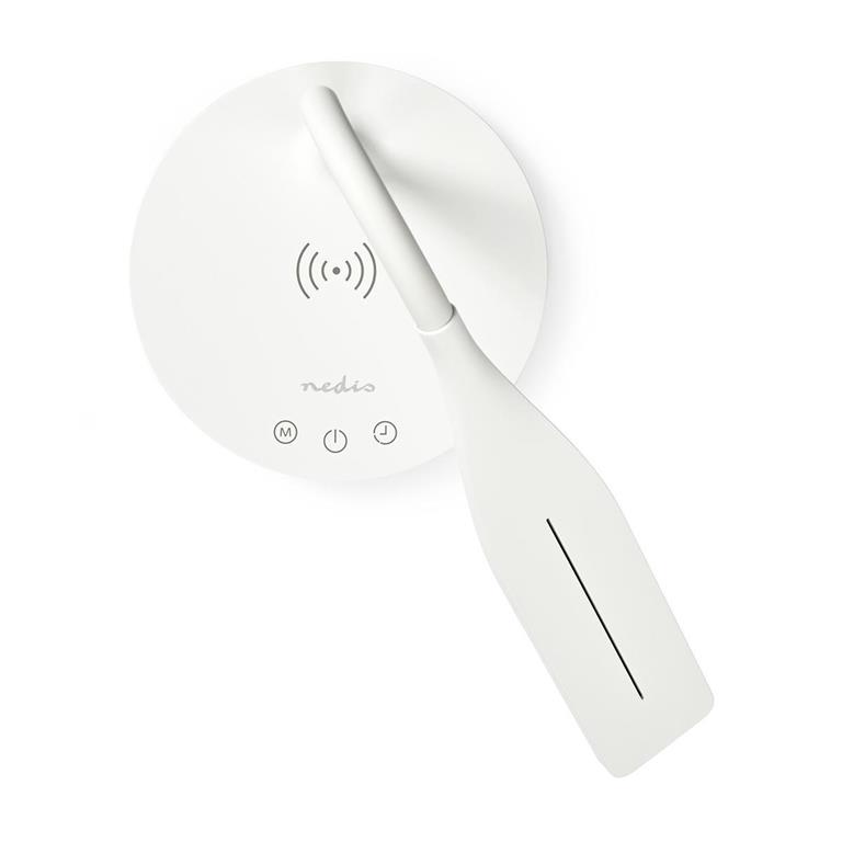 Nedis LED Desk Lamp with Wireless QI Charger - White - Image 4