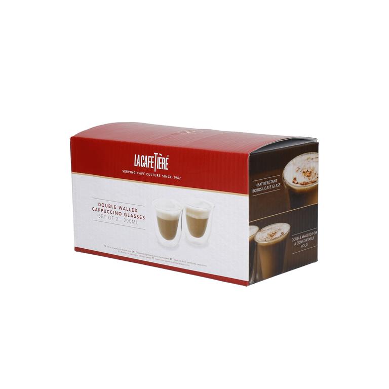 La Cafetière Double Walled Cappuccino Glasses Set – 2pcs.